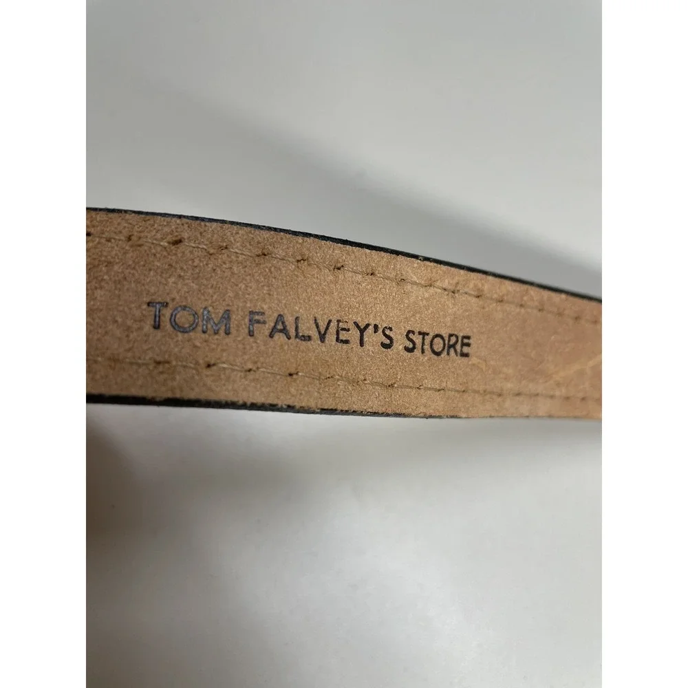 LATITAN Vintage Brown Hand Stained Leather Belt Tom Falvey's Sz 32